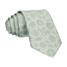 Green Floral Sketch Tie - Tie with Free UK Delivery - Mrs Bow Tie Navy Groomsmen Suits, Groom Blue Suit, Green Wedding Suit, Floral Sketch, Velvet Bow Tie, Tie Collection, Sage Green Floral, Black Velvet Bow, Romantic Floral Print