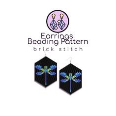 the logo for earrings beading pattern brick stitch