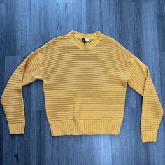 All Orders Ship In 1-3 Business Days! Knitted Sweater Conditions: New/Clean Condition/Good Condition/ No Holes/No Stains/No Pilling/ No Fade The Color Is Mustard Yellow Size Xs Measurements: 17 Inches Wide Details: Never Worn Before! Smoke Free Home! Yellow Ribbed Sweater For Winter, Fall Knit Tops By H&m, H&m Knit Tops For Fall, H&m Knit Long Sleeve Sweater, Yellow Ribbed Sweater For Fall, H&m Long Sleeve Knit Sweater, H&m Knitted Long Sleeve Tops, H&m Long Sleeve Knitted Tops, H&m Textured Knit Tops For Fall