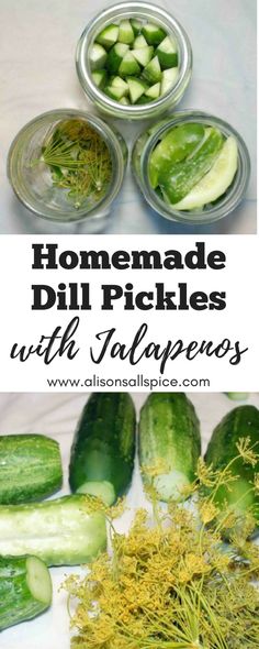 homemade dill pickles with jalapenos are the perfect side dish for summer