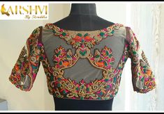 Blouse Designs Aari Work, Blouse Maggam Work, Fashionable Saree, Bridal Blouses, Maggam Work Blouse, Blouse Ideas, Best Blouse Designs, Maggam Works, Abstract Embroidery