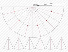 an image of a drawing with lines and points on it, including the center point