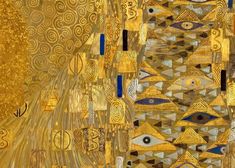 Klimt Background, Gustav Klimt Aesthetic, Klimt Aesthetic, Secession Art, Gustav Klimt Poster, Wall Art Gold Leaf