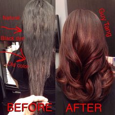 Guy Tang - Color correction from black box hair color. She wanted to become JLo caramel but she had years of black artificial dyes that's so hard to remove. Integrity of the hair is very important. Age Beautiful Hair Color, Guy Tang Hair, Boxed Hair Color, Ash Blonde Hair Dye, Demi Color, Kenra Color, Crazy Color, Artificial Dyes, Dyed Blonde Hair