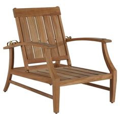 a wooden chair sitting on top of a white background