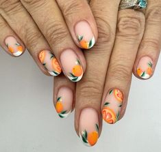 Neat Nails, She's A Lady, Orange Nails, Nail Inspiration, Toe Nails, Nails Inspiration, Cute Nails