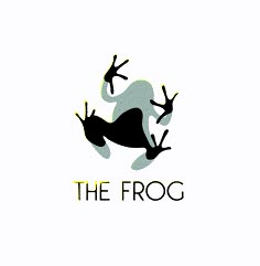 the frog logo on a white background