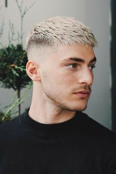 Long Buzz Cut Men 16 Ideas: Elevate Your Style with These Trendy Looks White Hair Men, Very Short Hair Men, Men Fade Haircut Short, Fade Haircut Styles, Best Fade Haircuts, Short Fade Haircut, Men Blonde Hair