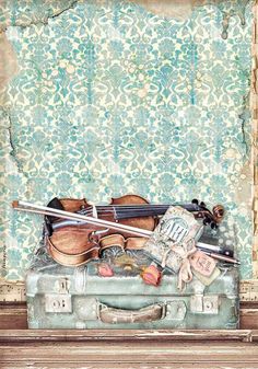 an old suitcase filled with lots of different items