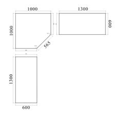 the drawing shows an area with two rectangles, one for each side and one for