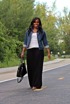 Mode Tips, Spring Work Outfits, Jean Vest, Skirt Maxi, Miami Fashion, Plus Size Fashion For Women