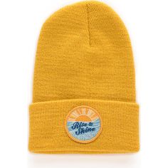 Rise and Shine Infant/Toddler Beanie - Seaslope Hats & Mittens | Maisonette Yellow Cotton Beanie Hat, Casual Adjustable Yellow Beanie, Casual Yellow Adjustable Beanie, Yellow Cotton Hat For Outdoor, Yellow Cotton Outdoor Hat, Cute Yellow Winter Hat, Playful Yellow Cotton Hats, School Tshirt Designs, Toddler Hats