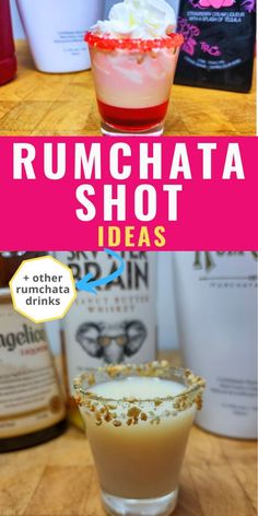 the rumchata shot is served with whipped cream and sprinkles