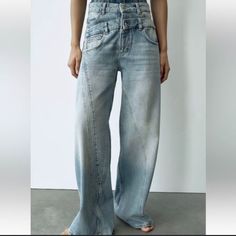 Reposhing This Item I Purchased From @Kiannablocker. Loved It, But Ready To Rotate For Something New. Questions? Leave A Comment Below! Self Cultivation, Wide Leg Pants Casual, Streetwear Jeans, Middle Age Fashion, Denim Patterns, Vintage Belt, Long Jeans, Pants Casual, Denim Trousers