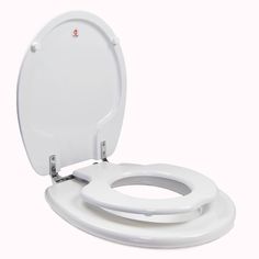 a white toilet with the lid up and seat raised to allow people to use it