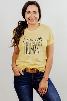 This t-shirt is not only cute and trendy, but it also highlights the incredible feat that expectant mothers go through. Growing a human is no easy task, and this shirt serves as a reminder of the amazing work that your body is doing. New Mom