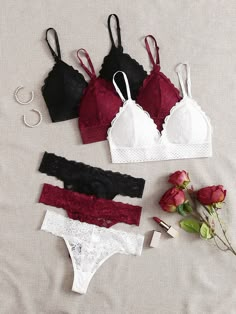 Women Bra, Soft Cup Bra, Lazy Outfits, Lace Lingerie Set, Bra Panty, Lace Lingerie, Bra And Panty Sets, Bras And Panties