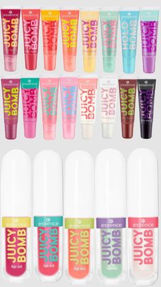 Essence Lip Gloss Juicy Bomb, Cute Nail Polish, Lip Balm Collection, Makeup Accesories, Perfect Skin Care Routine