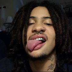 Guys With Piercings, Dreadlock Hairstyles For Men, Twist Styles, Hair Twist Styles, Dreadlock Hairstyles, Septum Piercing, Twist Hairstyles, Beautiful One