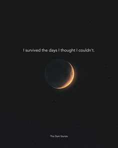 a half moon with the quote i survived the days i thought couldn't