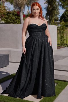 Midsize Prom Dress, Plus Size Wedding Guest Dress, Plus Size Gowns Formal, Cute Bridesmaid Dresses, Prom Dresses Plus Size, Fitted Corset, Glitter Prom Dress, Dreamy Gowns, Cinderella Divine