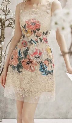 EMBROIDERY FLOWER LACE MIDI DRESS IN BEIGE Floral Dress Shoes, Beige Midi Dress, Boho Swimwear, School Dropout, Fashion School, Midi Pencil Dress, Bodysuit Dress, Tropical Getaways, Embroidery Motifs