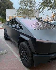 an electric vehicle parked in a parking lot