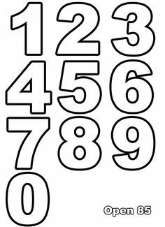 the numbers are black and white for each number to be written in, which is