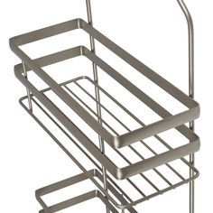 flat-wire-steel-shower-caddy-grey Shower Caddies, Corner Shower Caddy, Steel Bath, Shower Storage, Flat Wire, Soap Tray, Shower Shelves, Corner Shower, Shower Caddy