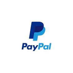 the pay pal logo is shown on a white background