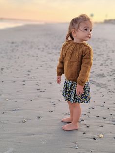 Digital knitting pattern for an adorable children's sweater in sizes 2-10 years. The sweater is worked from the top down and features a beautiful wheat stitch on the top with smooth stockinette on the bottom. This pattern is of Medium difficulty and requires knowledge of basic knitting techniques.  Have fun creating a functional garment for your child that will be comfortable and easy to wear!  This listing is for DIGITAL PATTERN DOWNLOAD, not a finished sweater. 63 Knitted Toddler Sweaters, Wheat Stitch, Kids Sweater Pattern, Basic Knitting, Sweater Knitting Pattern, Simple Sweaters, Toddler Sweater, Easy Knitting Patterns, Sweater Knitting Patterns