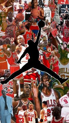 a collage of basketball players and their names in red, white, and black