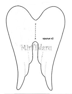 the diagram shows how to cut an angel's wings