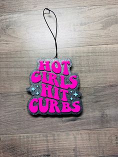 This listing is for one hot girls hit curbs freshie. These are perfect to hang in your car, locker or closet.  The freshie is approximately 4" tall x 4" wide. Scents usually last between 4-8 weeks. If there is another color scheme you want besides what is in the picture please list it on the personalization section and I will be happy to accommodate it for you as best as I can. I also have reusable freshie hangers that I can customize to go with your freshie or for the season. Check them out! https://www.etsy.com/listing/1613561207/ I try to be as eco friendly as possibly by using biodegradable glitter and using recycled packaging material when available. I appreciate you all so much from everyone that takes the time to look at my products to the ones who decide to buy them. It makes my ma Freshie Hangers, Car Freshies Ideas, Freshies Ideas, Car Air Freshener Diy, Air Freshener Diy, Freshie Ideas, Diy Air Freshener, Girly Car Accessories, Biodegradable Glitter