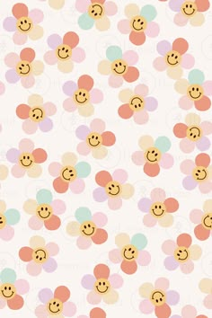 a pattern with smiley faces on it