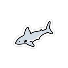 a shark sticker on a white background