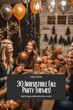 Visit Website Fall Halloween Birthday Party, Fall Themed 60th Birthday Party, Birthday Party Ideas For October, Fall Themed Get Together, Fall Kickoff Party, Fall Food Themes For Parties, Fall Themed 50th Birthday Party, Fall Girlfriend Party, 30th Birthday Fall Theme