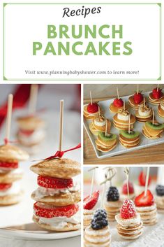 the recipe for brunch pancakes is shown here