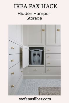 the ikea pax hack hidden hamper storage