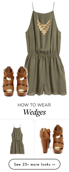 "When I say I'm ok, all I want is for someone to look at me and say "I know you're not"" by mlvaughan on Polyvore featuring H&M and Charlotte Russe Wedges Outfit Summer, Street Fashion Nyc, Dress Green Outfit, Brown Wedges Outfit, New York Street Fashion, Wedges Outfit, Thinking Positive, Latest Summer Fashion, Boho Mode