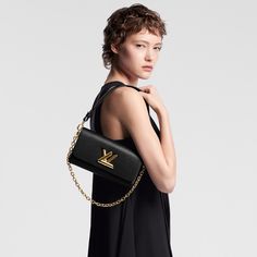 LOUIS VUITTON® - Twist West - Black Lv Twist Bag, Lv Twist, House Icon, Handbags Louis Vuitton, Divine Design, Beautiful Handbags, Louis Vuitton Official, Louis Vuitton Twist, Lv Bag