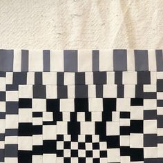 a black and white checkered piece of cloth