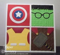 a card made to look like superheros