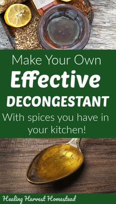 a wooden table with lemons and spices on it that says make your own effective deconge