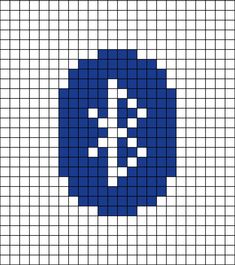 A pixel art template of the Bluetooth logo.

Bluetooth is a short-range wireless technology standard that is used for exchanging data between mobile devices. Spiderman Pixel Art, Pixel Art Grid, Pix Art, Animal Cross Stitch Patterns, Tapestry Crochet Patterns