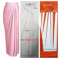 an image of a woman's skirt with measurements for the front and back side