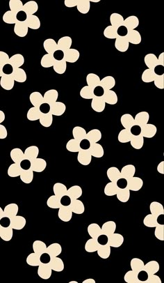 a black and white flower pattern is shown