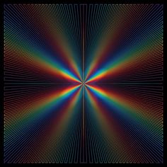 an abstract image with lines and colors in the center, as if it were made out of