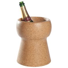 a cork wine bottle holder with a cork top