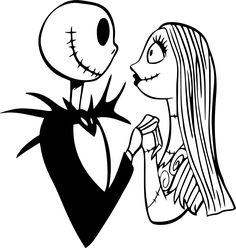 the corpse girl and jack skellingy from the animated movie, tim - o - wee